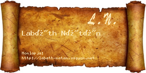 Labáth Nátán névjegykártya